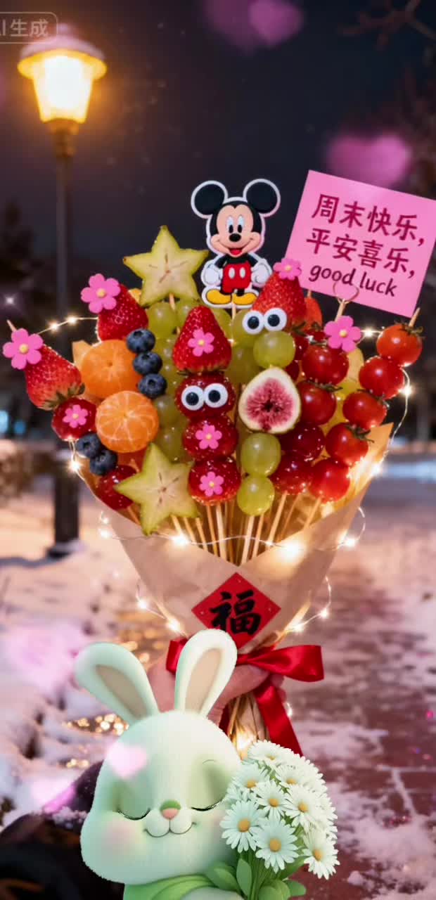 《治愈宝妈带娃疲惫：这束水果花，给周末加份甜》