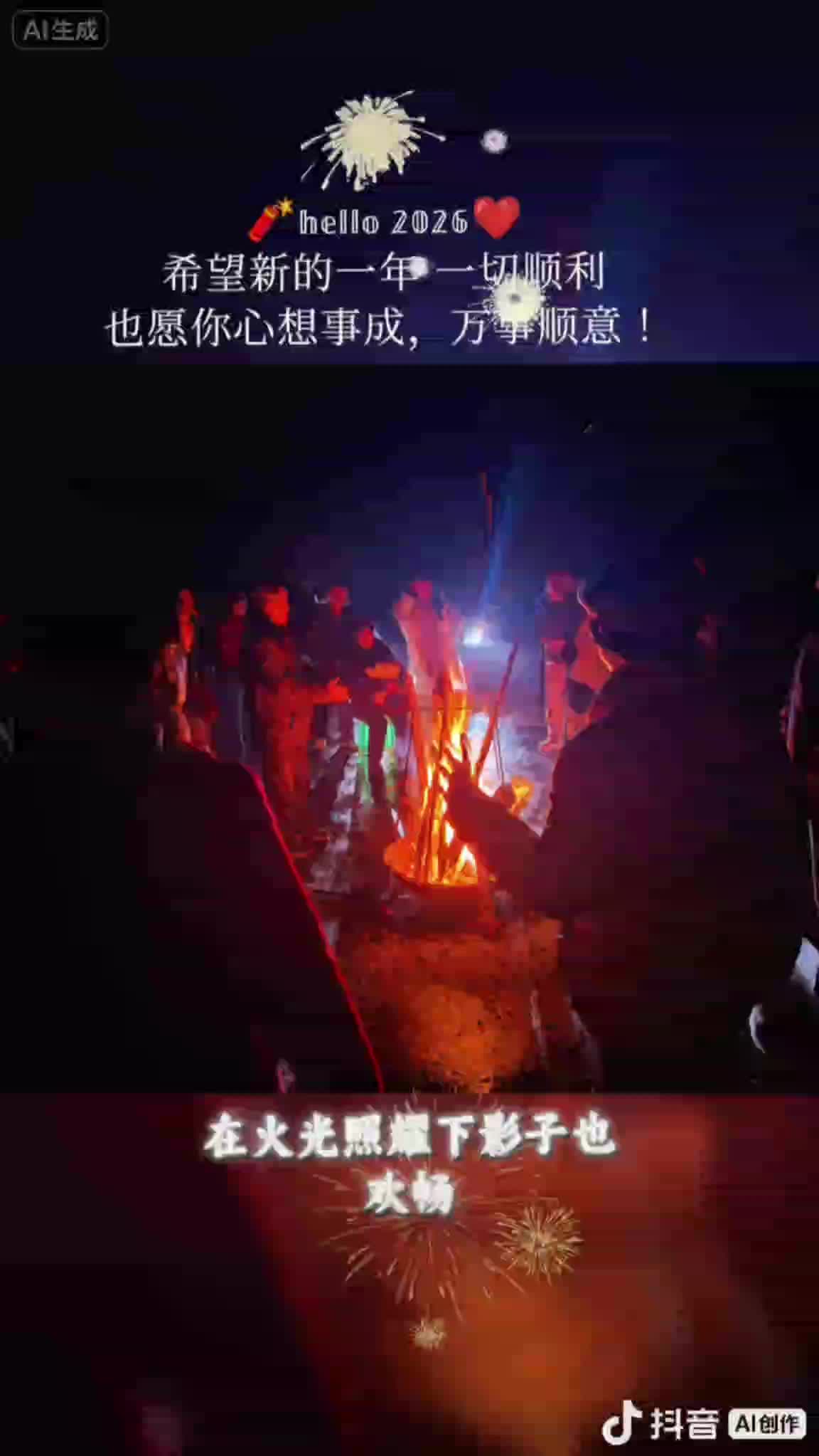 银龄总队一银龄养老俱乐部2026年元旦溝火晚会